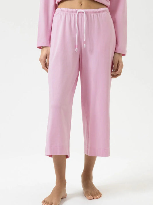 Joggebukse culotte nattbukse pysjamas pysj Mey, rosa soft pink bomull cotton, Nattøy undertøy dame norge frilin