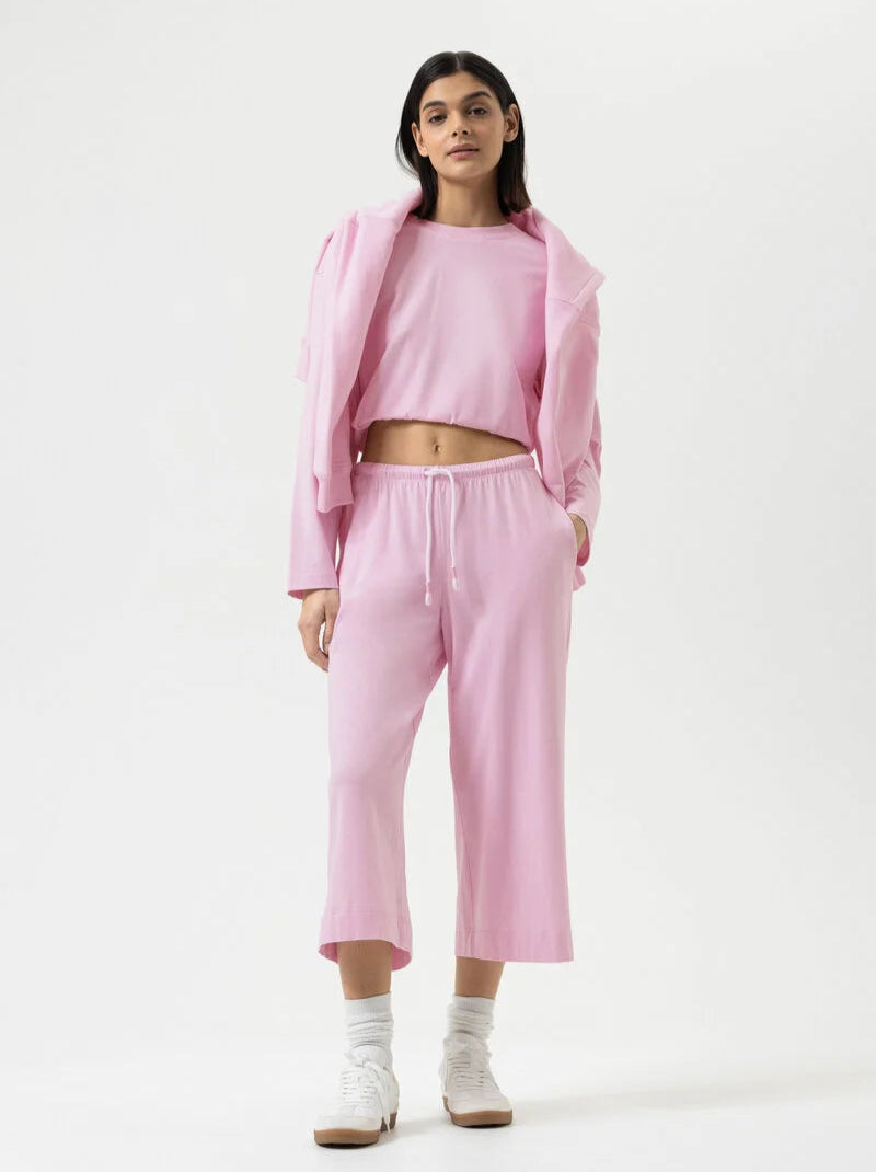 Joggebukse culotte nattbukse pysjamas pysj Mey, rosa soft pink bomull cotton, Nattøy undertøy dame norge frilin