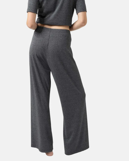 Bukse loungewear vid løs komfortabel, Mey Sparkling rib grå grey viskose, undertøy norge dame frilin