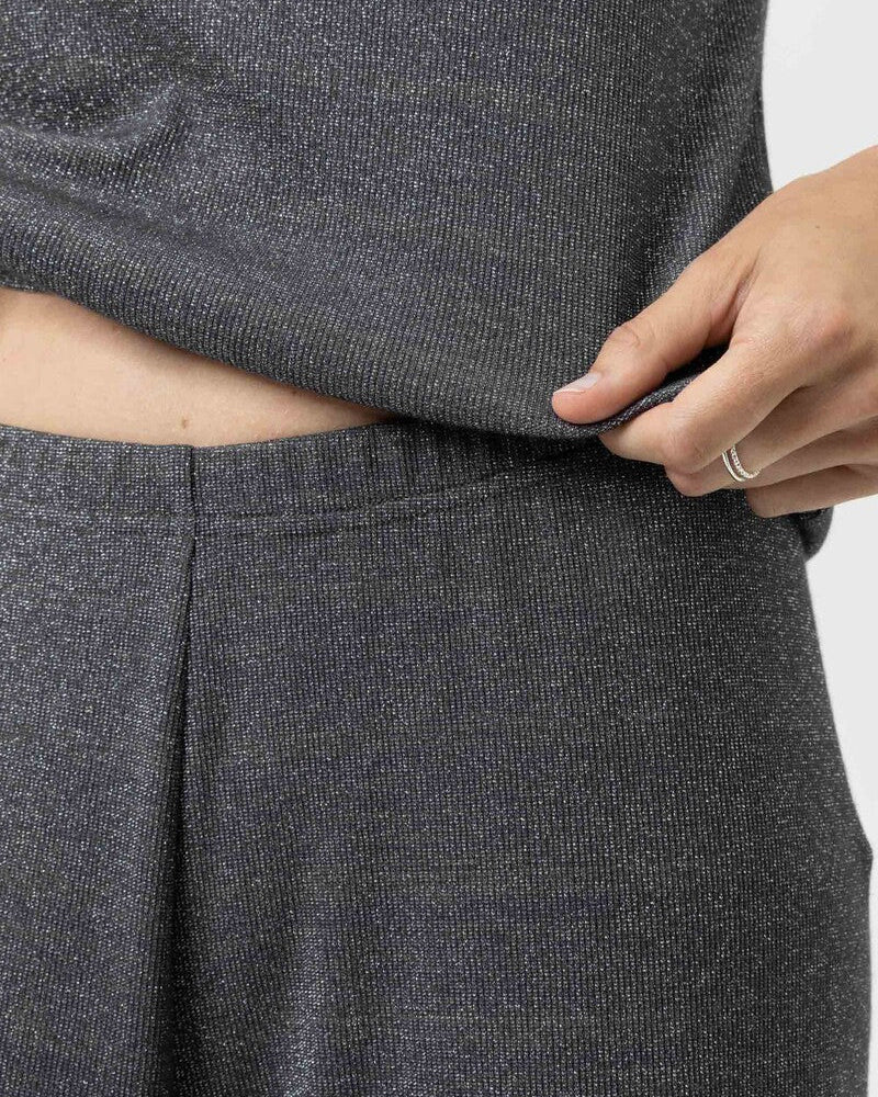 Bukse loungewear vid løs komfortabel, Mey Sparkling rib grå grey viskose, undertøy norge dame frilin