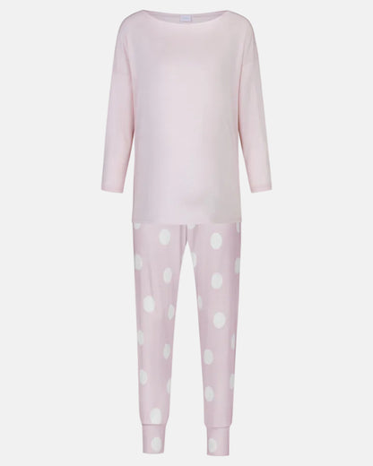 Pysjamas bomull modal Mey rosa pretty dots pink, nattøy norge dame frilin