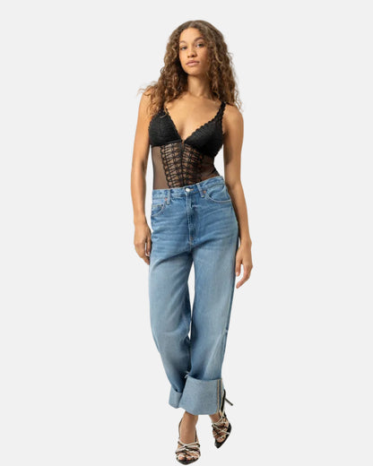 Body padding triangel svart black, mey captivating, frilin norge dame