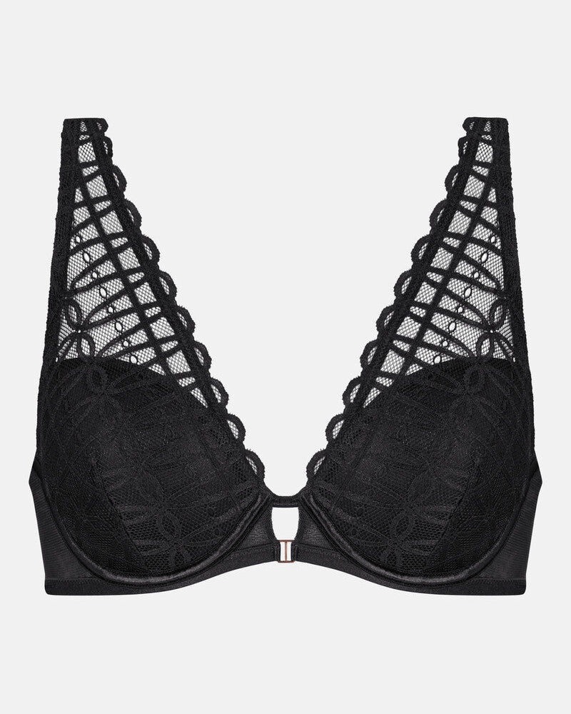 BH padding smart foam triangel plunge svart black, mey captivating, frilin norge dame