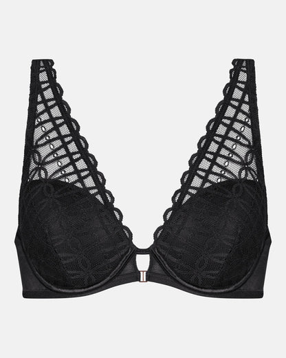 BH padding smart foam triangel plunge svart black, mey captivating, frilin norge dame