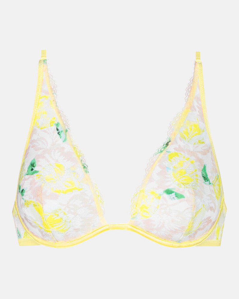 BH Mey amazing gul blomster sunny honey plunge uvattert, undertøy frilin norge dame