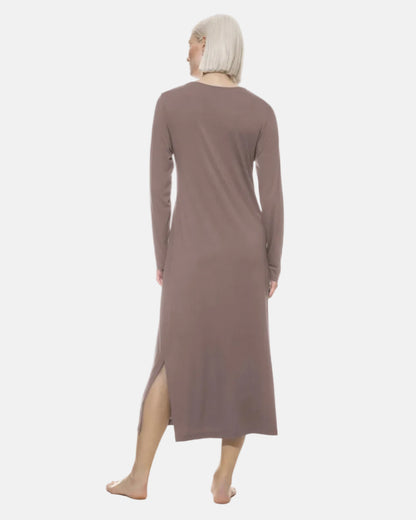 Nattkjole lang Mey Pure chic, modal beige brun, Nattøy undertøy dame norge frilin