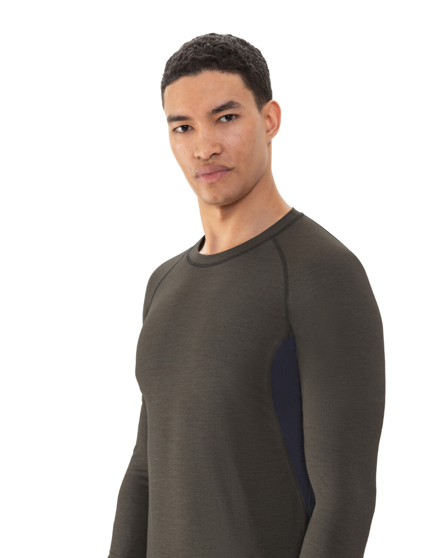 Ullundertøy herre genser trøye ull virgin wool, Prfrmnc+ Mey grønn olive, Frilin undertøy norge menn