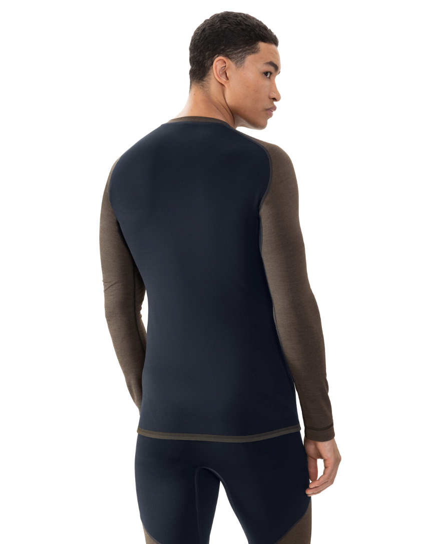 Ullundertøy herre genser trøye ull virgin wool, Prfrmnc+ Mey grønn olive, Frilin undertøy norge menn