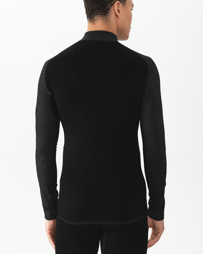 Ullundertøy herre genser med hals trøye ull virgin wool, Prfrmnc+ Mey svart black, Frilin undertøy norge menn