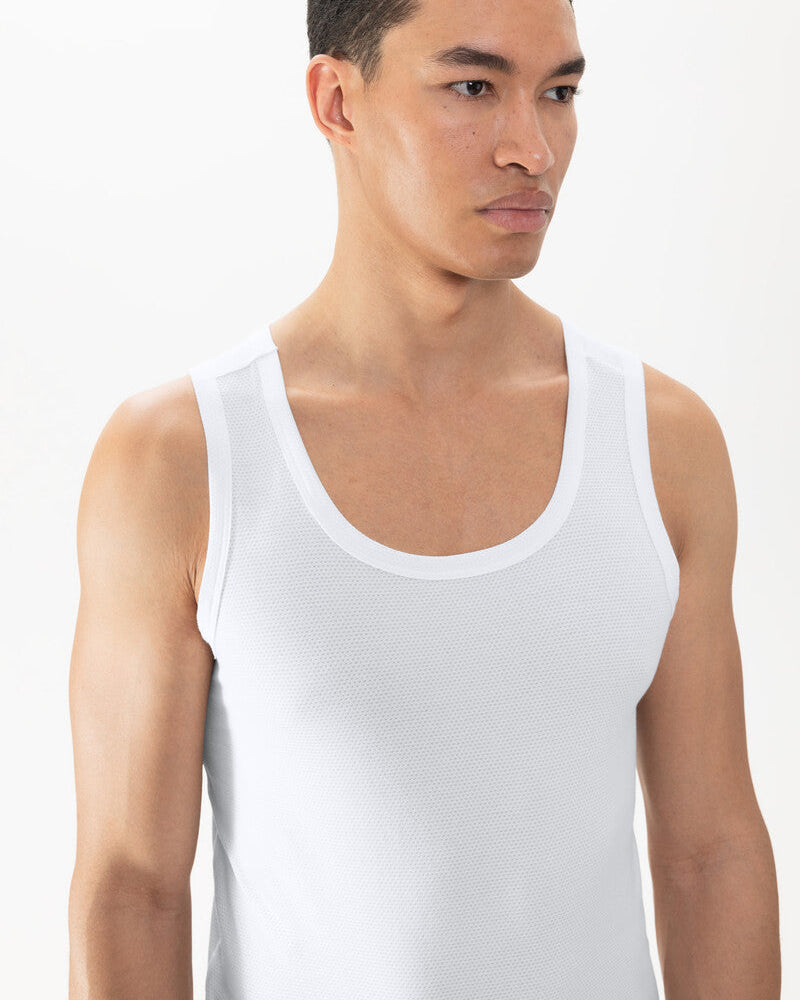 Tank topp trøye shirt Undertøy herre mann, Dry cotton breeze Mey, bomull hvit, frilin norge