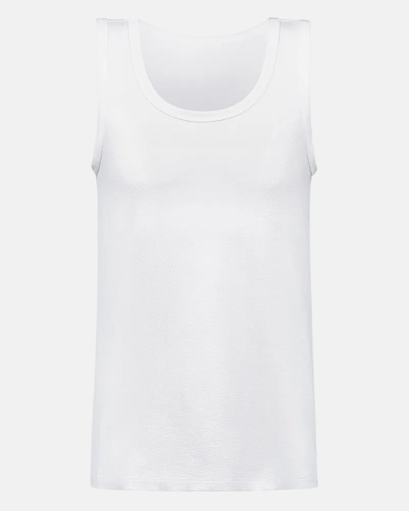 Tank topp trøye shirt Undertøy herre mann, Dry cotton breeze Mey, bomull hvit, frilin norge