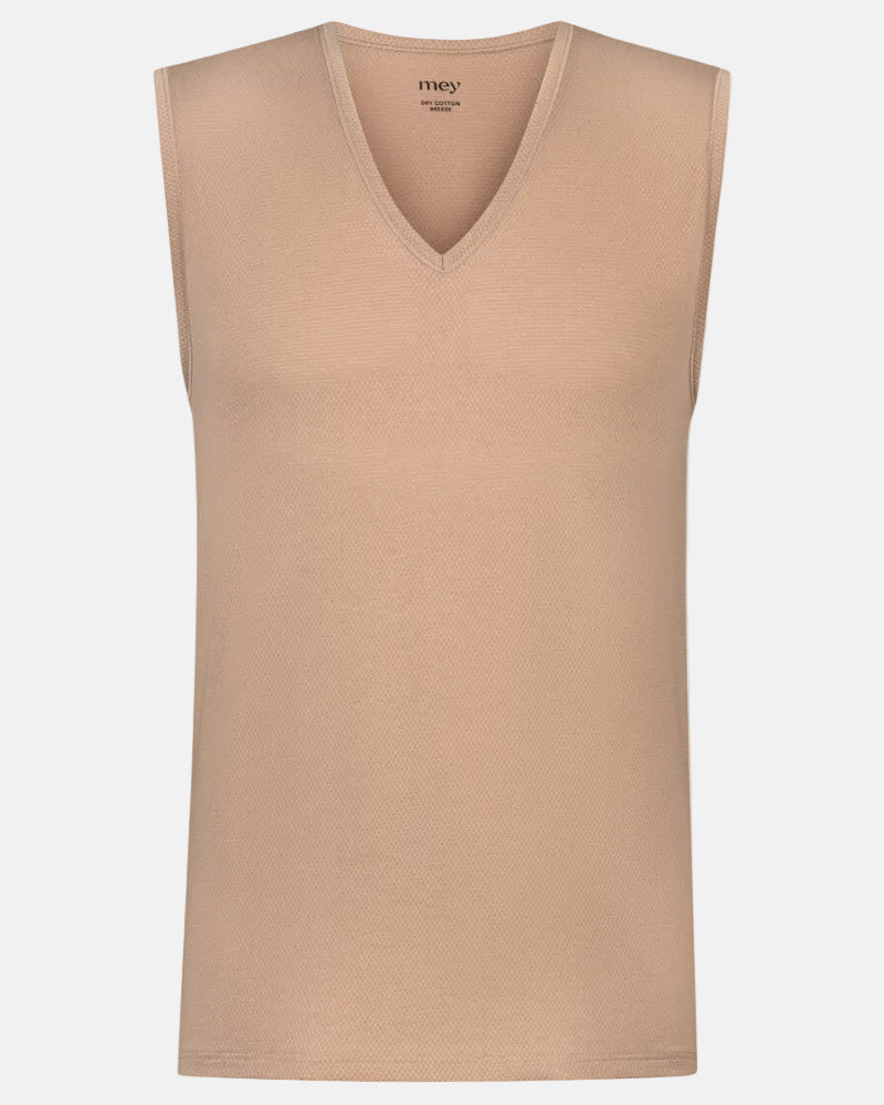 Tank shirt Undertøy herre mann, trøye Dry cotton breeze Mey, bomull hvit beige nude light skin, frilin norge