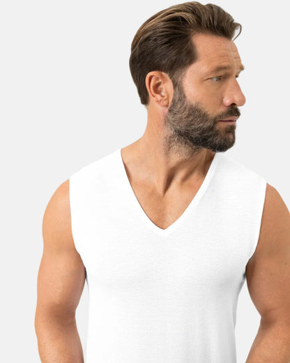 Tank shirt Undertøy herre mann, trøye Dry cotton breeze Mey, bomull hvit beige nude light skin, frilin norge
