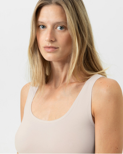 Tank topp singlet beige nude bomull cotton organisk, superfine organic Mey, Frilin undertøy norge dame