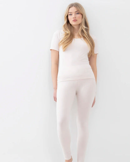 T-skjorte beige nude bomull t-shirt cotton organisk, superfine organic Mey, Frilin undertøy norge dame