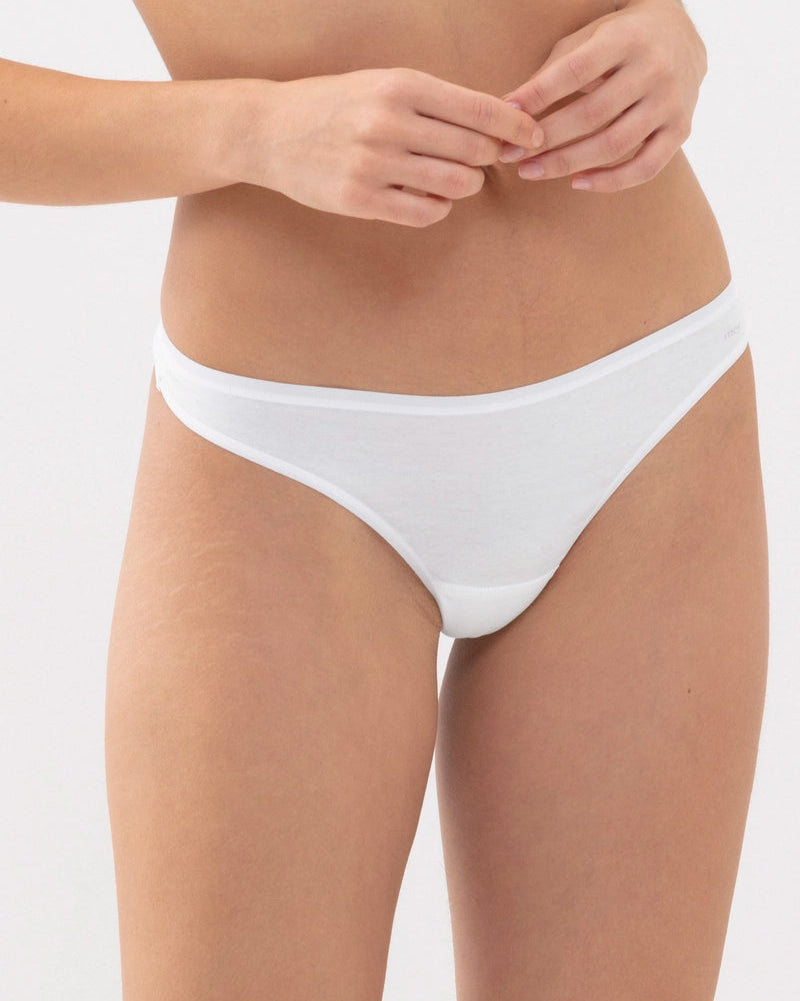 Thong stringtruse hvit white bomull organisk, superfine organic Mey, Frilin undertøy norge dame