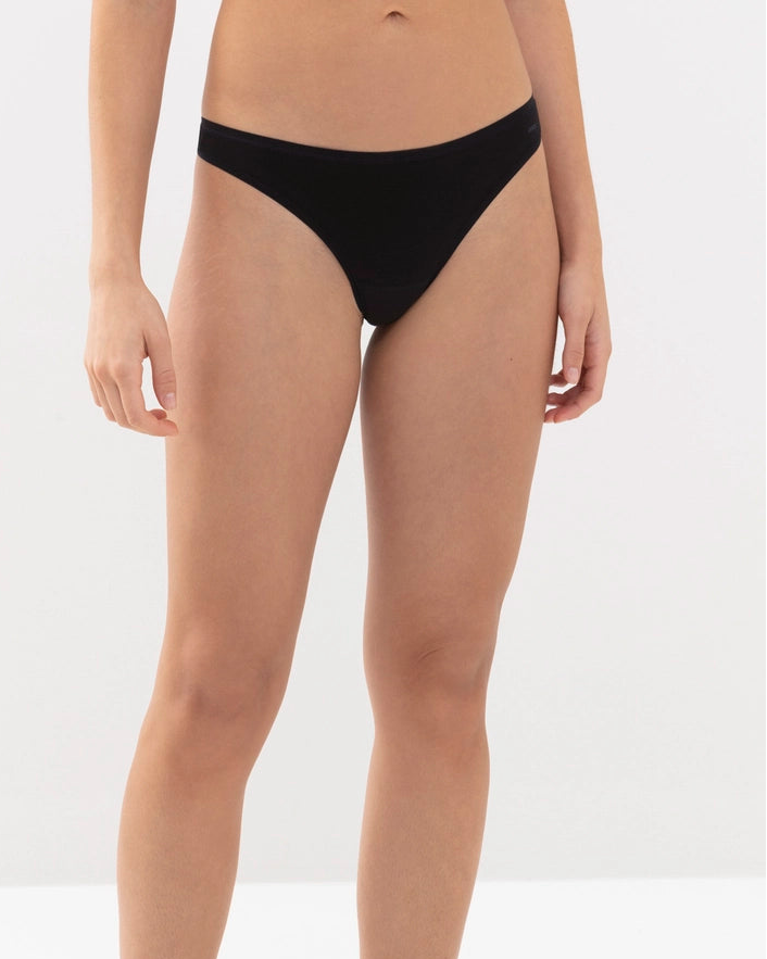 Thong stringtruse svart sort black bomull organisk, superfine organic Mey, Frilin undertøy norge dame