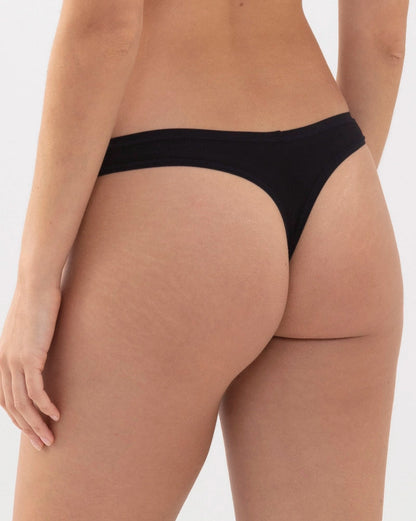 Thong stringtruse svart sort black bomull organisk, superfine organic Mey, Frilin undertøy norge dame