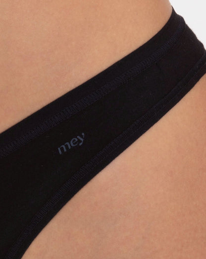 Thong stringtruse svart sort black bomull organisk, superfine organic Mey, Frilin undertøy norge dame
