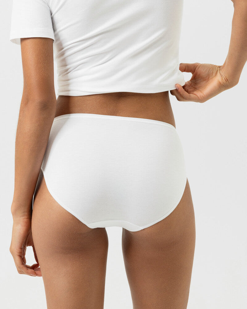 Truse american brief hvit white bomull organisk, superfine organic Mey, Frilin undertøy norge dame