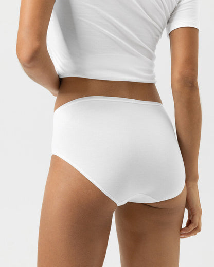 Truse høyt liv brief high waist hvit white bomull organisk, superfine organic Mey, Frilin undertøy norge dame