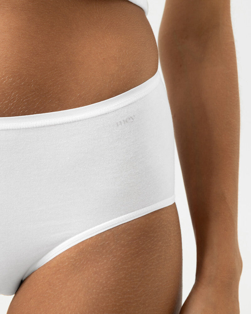 Truse høyt liv brief high waist hvit white bomull organisk, superfine organic Mey, Frilin undertøy norge dame