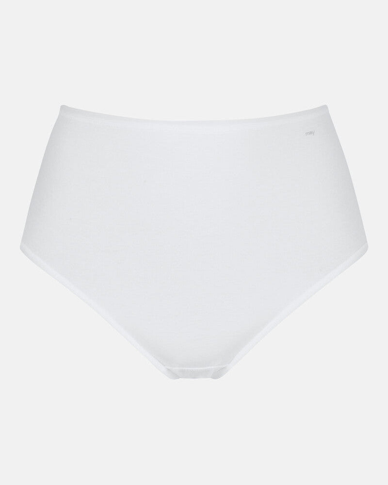 Truse høyt liv brief high waist hvit white bomull organisk, superfine organic Mey, Frilin undertøy norge dame