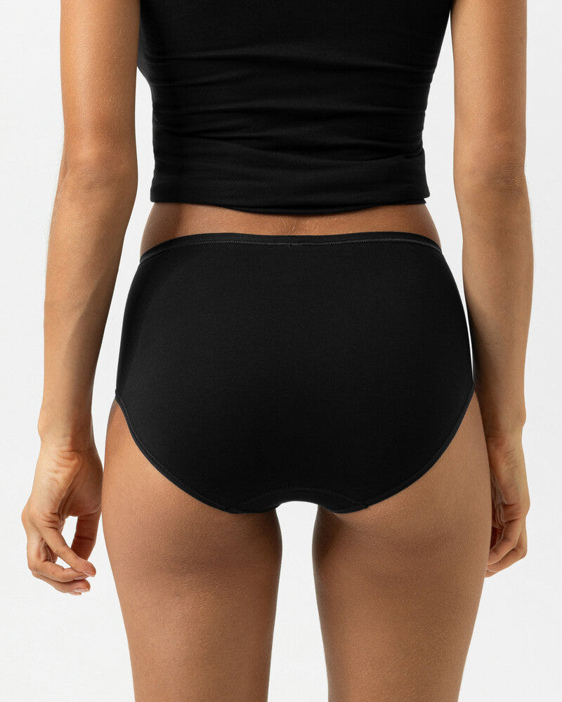 Truse høyt liv brief high waist svart sort bomull organisk, superfine organic Mey, Frilin undertøy norge dame