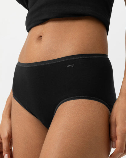 Truse høyt liv brief high waist svart sort bomull organisk, superfine organic Mey, Frilin undertøy norge dame