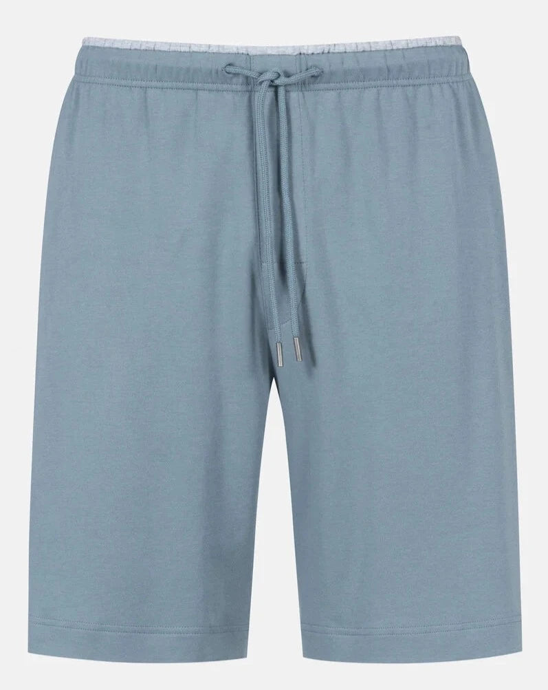 Loungewear shorts, nattøy, herre, mey, blå