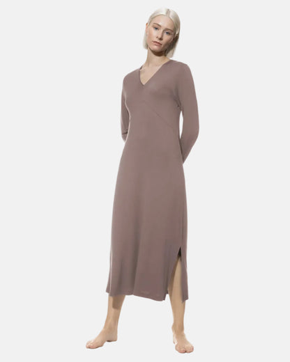 Nattkjole lang Mey Pure chic, modal beige brun, Nattøy undertøy dame norge frilin