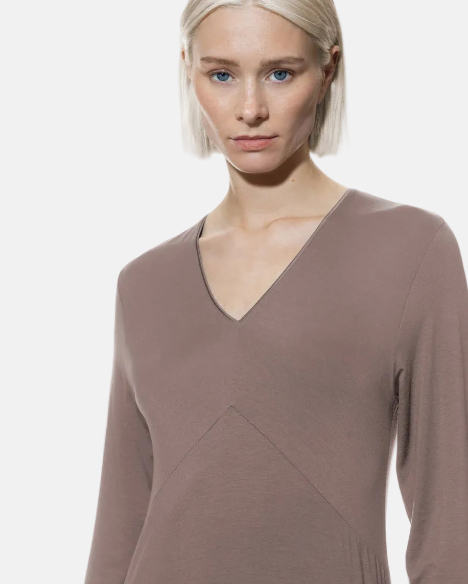 Nattkjole lang Mey Pure chic, modal beige brun, Nattøy undertøy dame norge frilin