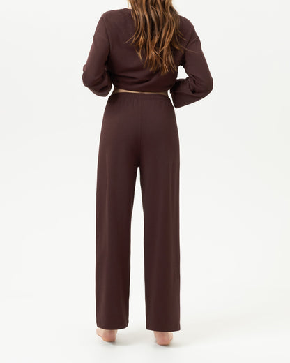 Joggebukse vid løs relaxed loungewear Mey soulwear, Comfy Comfort bomull modal hot maroon, homewear dame norge frilin
