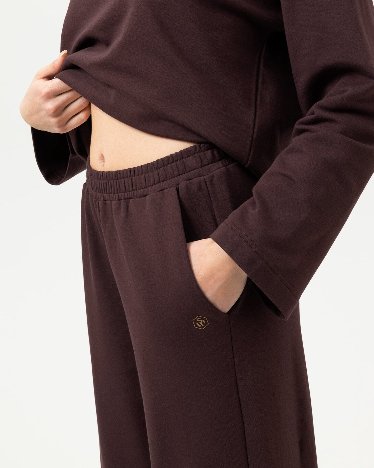 Joggebukse vid løs relaxed loungewear Mey soulwear, Comfy Comfort bomull modal hot maroon, homewear dame norge frilin