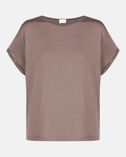 Pysjamas loungewear T-skjorte, pure chic Mey beige brun modal, undertøy norge dame frilin