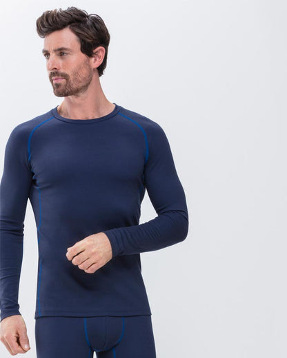 Undertøy herre genser trøye long sleeve, mann sport, norge mey high performance, blå navy