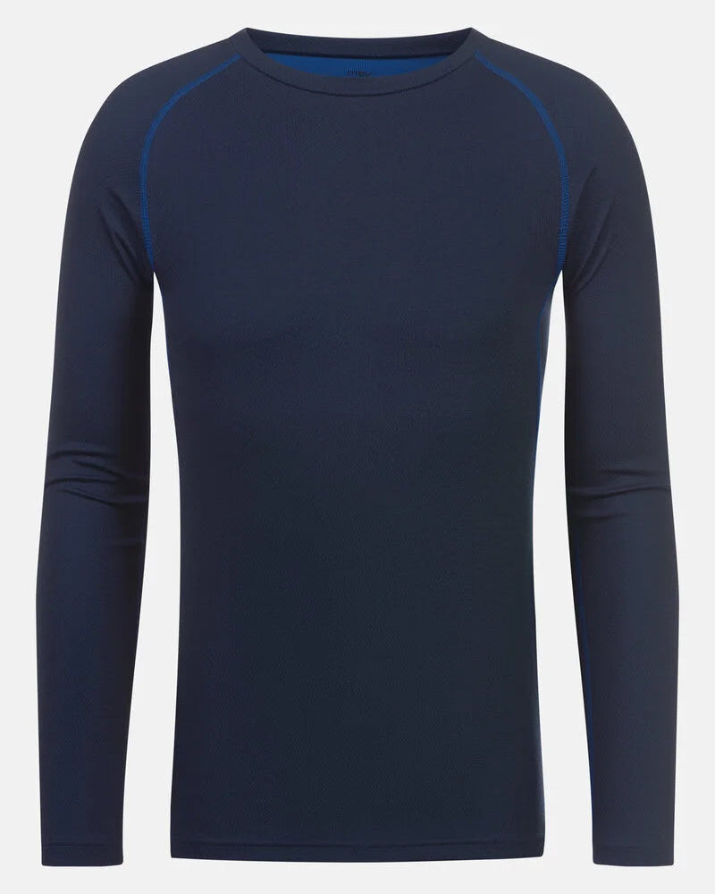 Undertøy herre genser superundertøy long sleeve, mann sport, norge mey high performance, blå navy