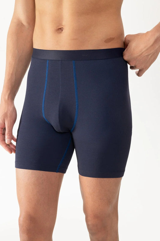 Undertøy herre boxer shorts biker, mann sport, norge mey high performance, blå navy