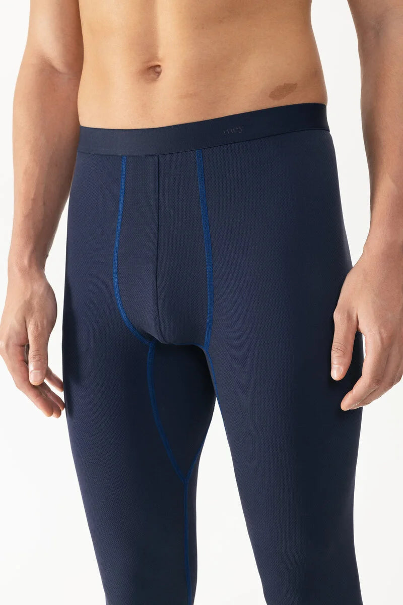 Undertøy herre stilongs leggings, mann sport, norge mey high performance, blå navy