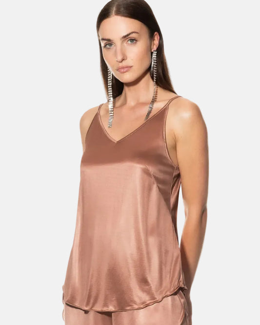Singlet viskose modal camisole loungewear nattøy, Mey coco, frilin dame norge, beige brun nougat