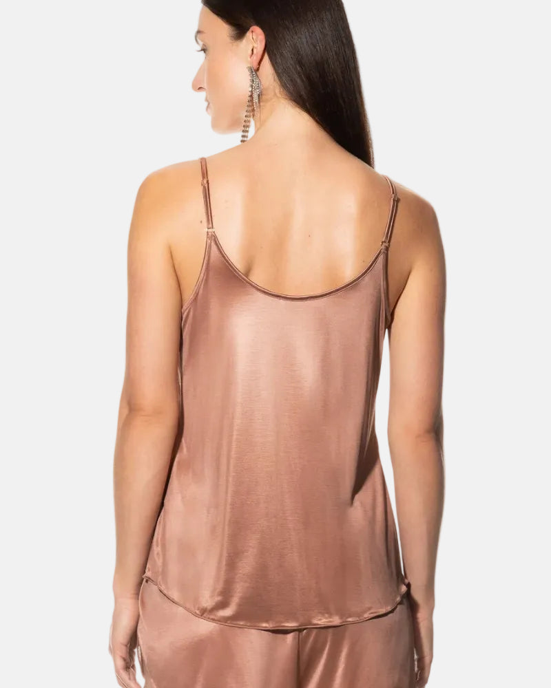 Singlet viskose modal camisole loungewear nattøy, Mey coco, frilin dame norge, beige brun nougat
