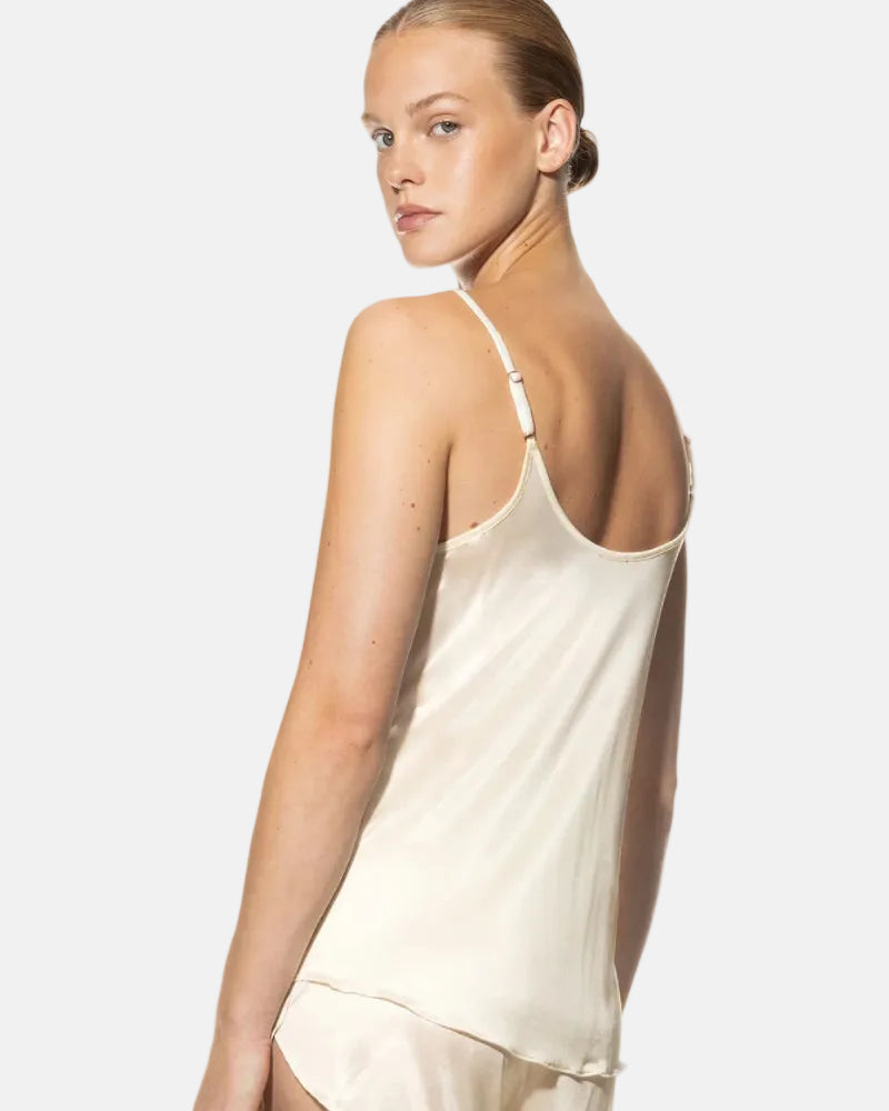 Singlet viskose modal camisole loungewear nattøy, Mey coco, frilin dame norge, hvit off white ivory champagner beige