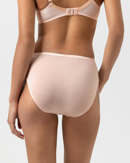 Truse med høyt liv brief american modal blonde Mey Delightful rosa fersken peach blush, undertøy frilinnorge dame