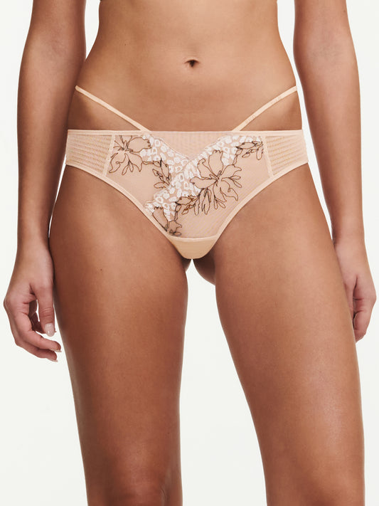 Undertøy tanga thong, nude beige, chantelle pulp