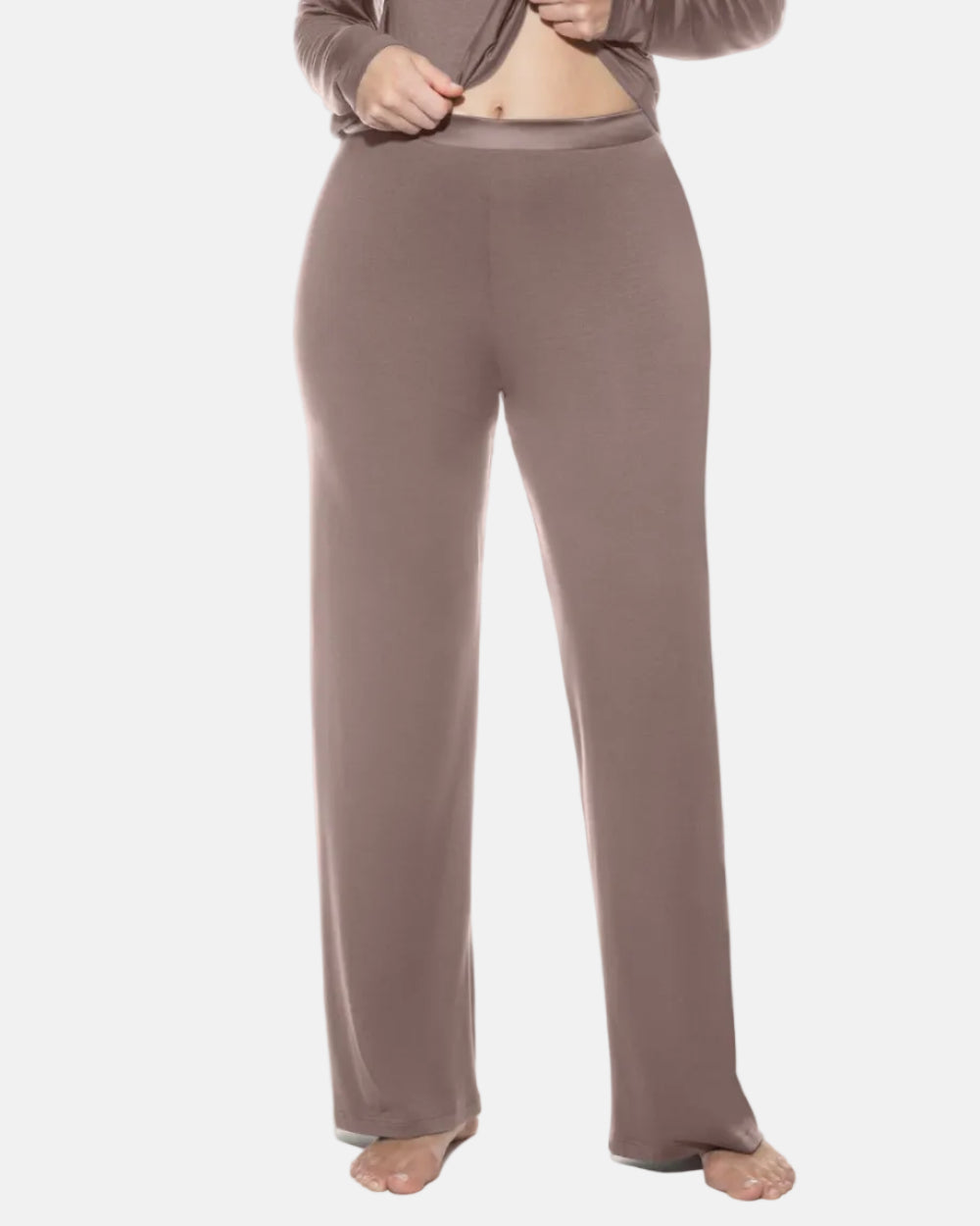 Pysjamas pysjbukse nattøy, pure chic Mey beige brun modal, undertøy norge dame frilin