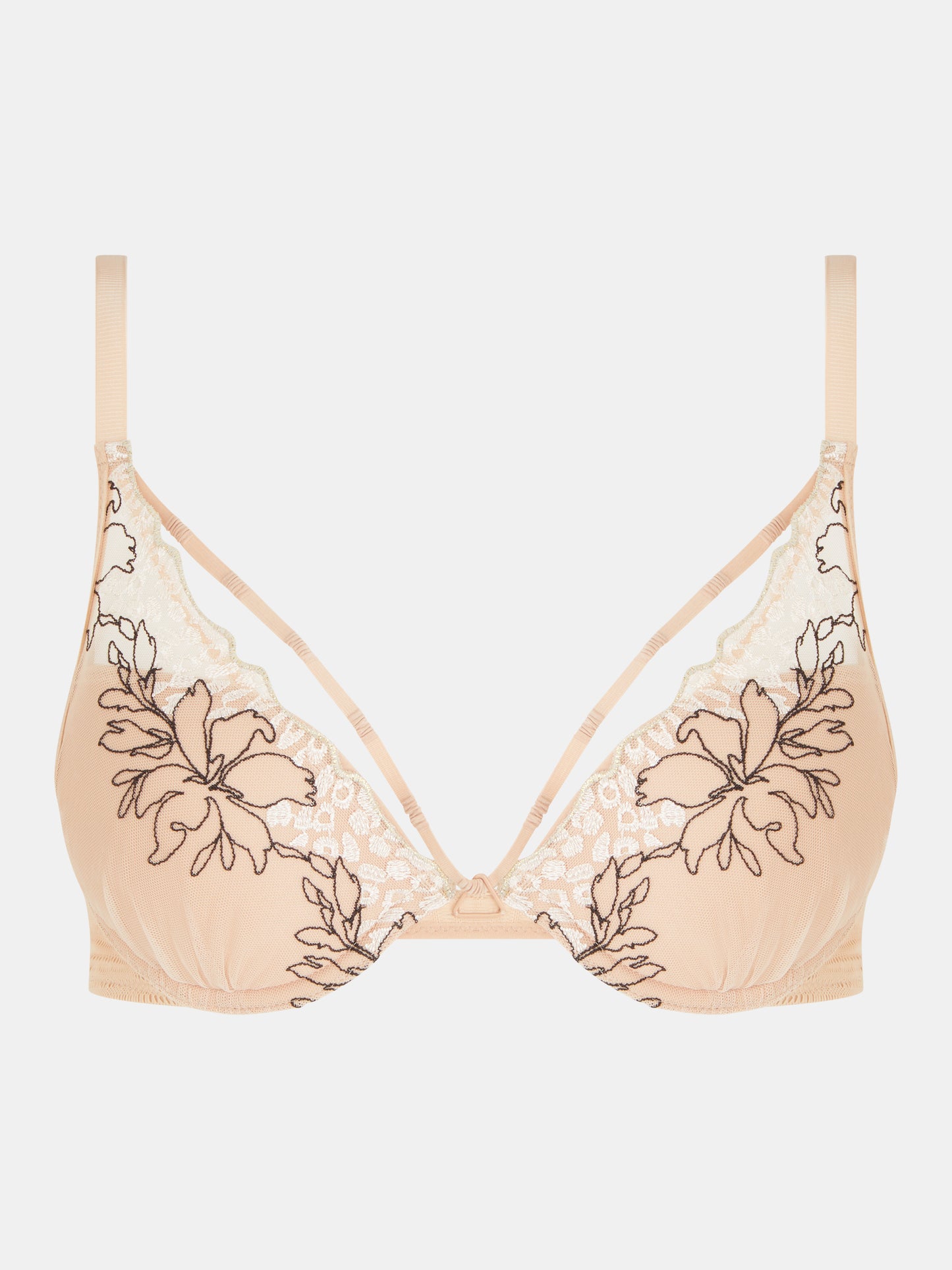 Undertøy BH push up plunge, nude beige, chantelle pulp