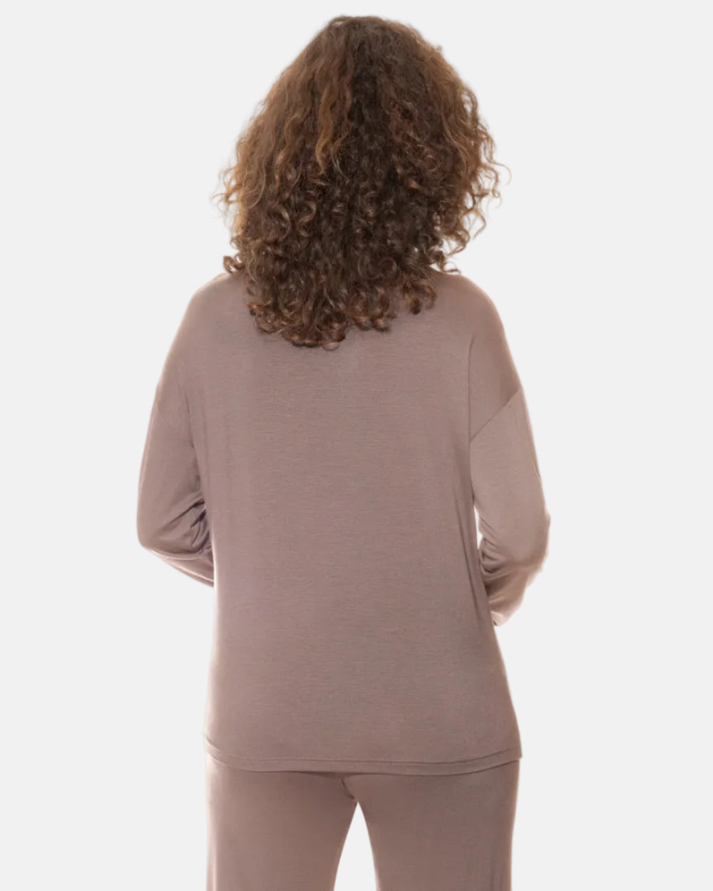 Pysjamas genser lang erme, pure chic Mey beige brun modal, undertøy norge dame frilin