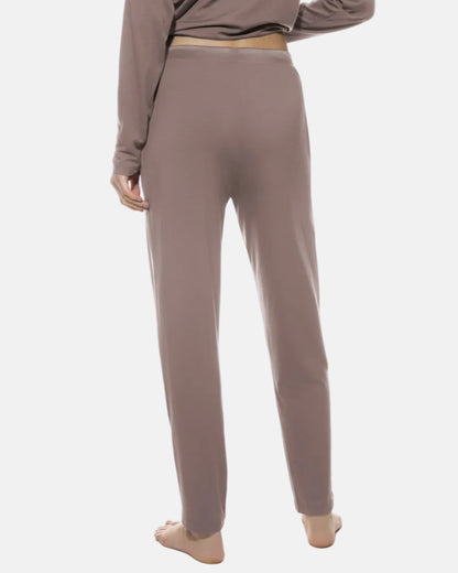 Pysjamas pysjbukse modal loungewear nattøy, beige brun pure chic Mey, norge dame frilin