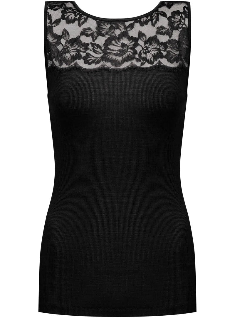 Ullundertøy merinoull silke, tank topp blonder wool love Mey, Frilin undertøy norge dame
