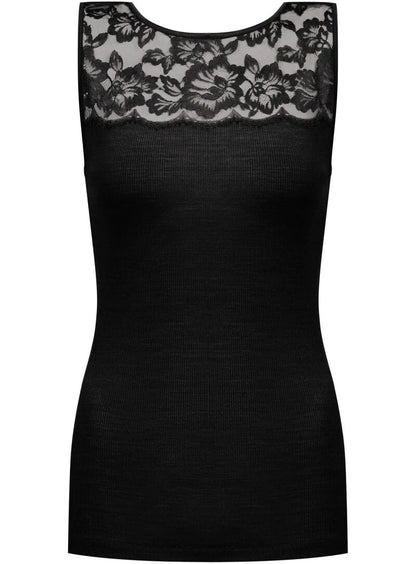 Ullundertøy merinoull silke, tank topp blonder wool love Mey, Frilin undertøy norge dame